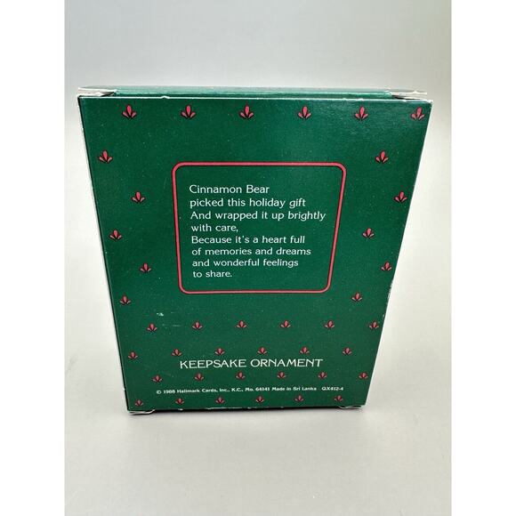 Vintage Hallmark Porcelain Ornament Cinnamon Bear 6th in Collector's Series 1988 - Picture 3 of 8